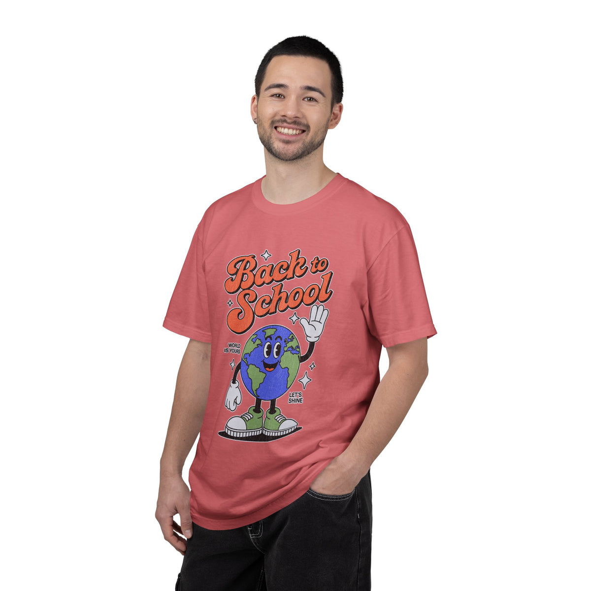 Back to School Earth T-Shirt, Retro Globe Graphic Tee, Teacher First Day Outfit, Student Gift, Classroom Shirt, Geography Educator Gift