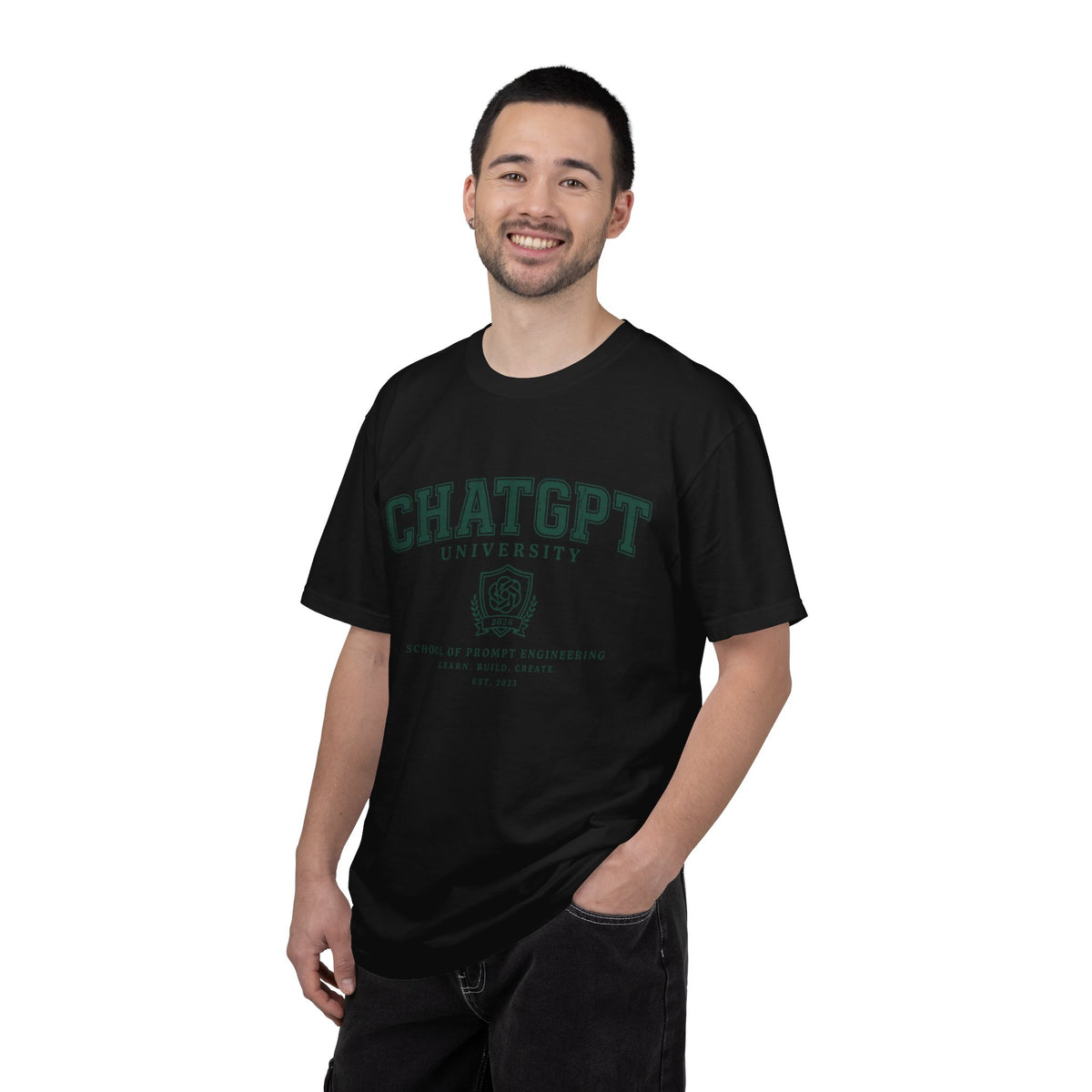 ChatGPT University T-Shirt, Prompt Engineering Graphic Tee, AI Student Gift, Funny Tech Shirt, Coder Graduation Campus Outfit 2026