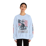 Stand for the Flag Kneel for the Cross Sweatshirt, Patriotic Christian Crewneck, American Flag Pullover, Faith Gift, Fourth of July Top