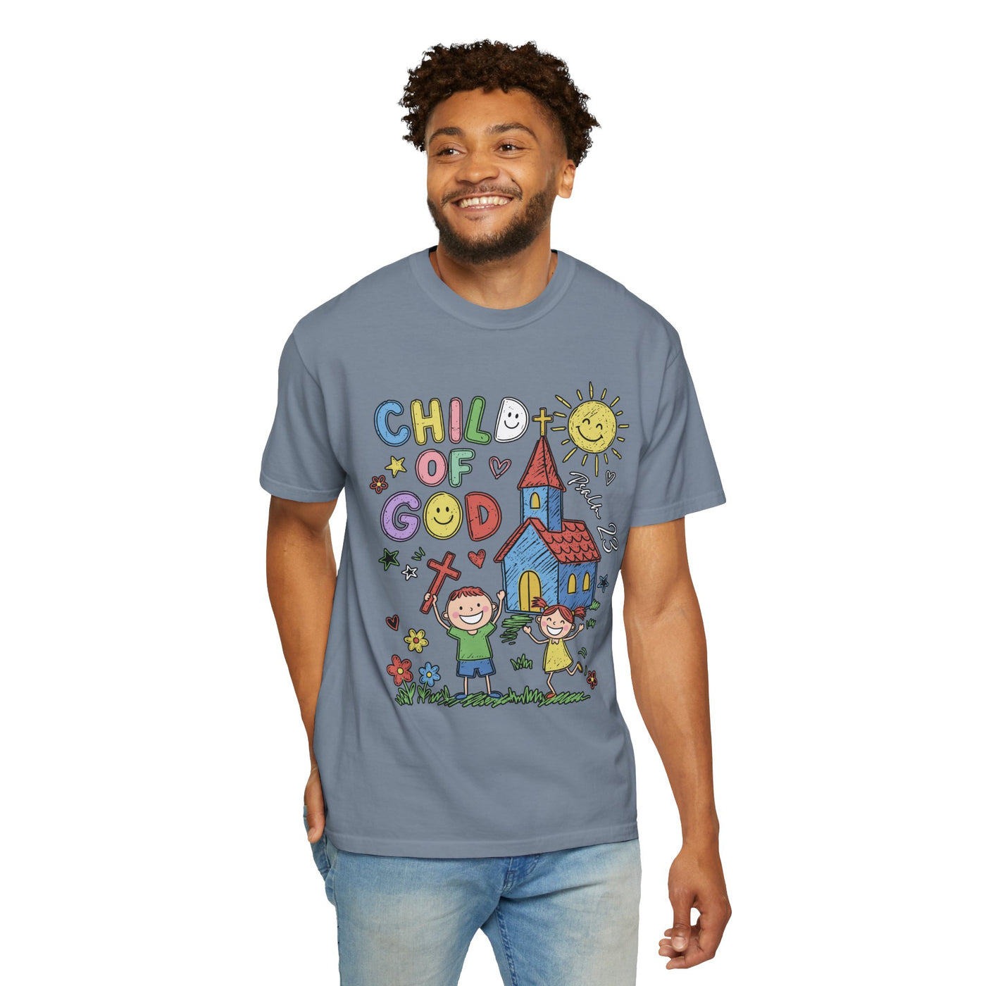 Christian Kids Comfort Shirt, Child Of God Graphic Tee, Faith Based Church Tshirt for Sunday School and Christian Family