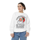 There's Some Ho's in This House Sweatshirt, Funny Santa Christmas Crewneck, Adult Holiday Party Pullover, Naughty Gift for Friends