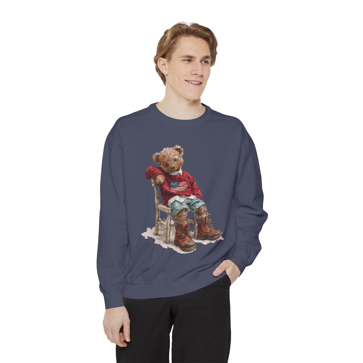 Cute Teddy Bear Sweatshirt, Cozy Bear Crewneck, Aesthetic Plush Bear Pullover, Soft Cute Animal Gift for Women Teens