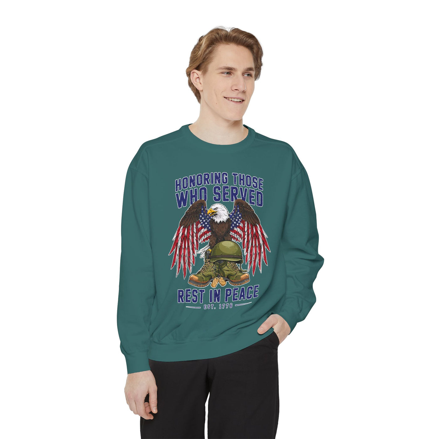 Honoring Those Who Served Sweatshirt, Military Memorial Crewneck, Fallen Soldier Tribute, Veteran Remembrance Gift, Patriotic Eagle Top