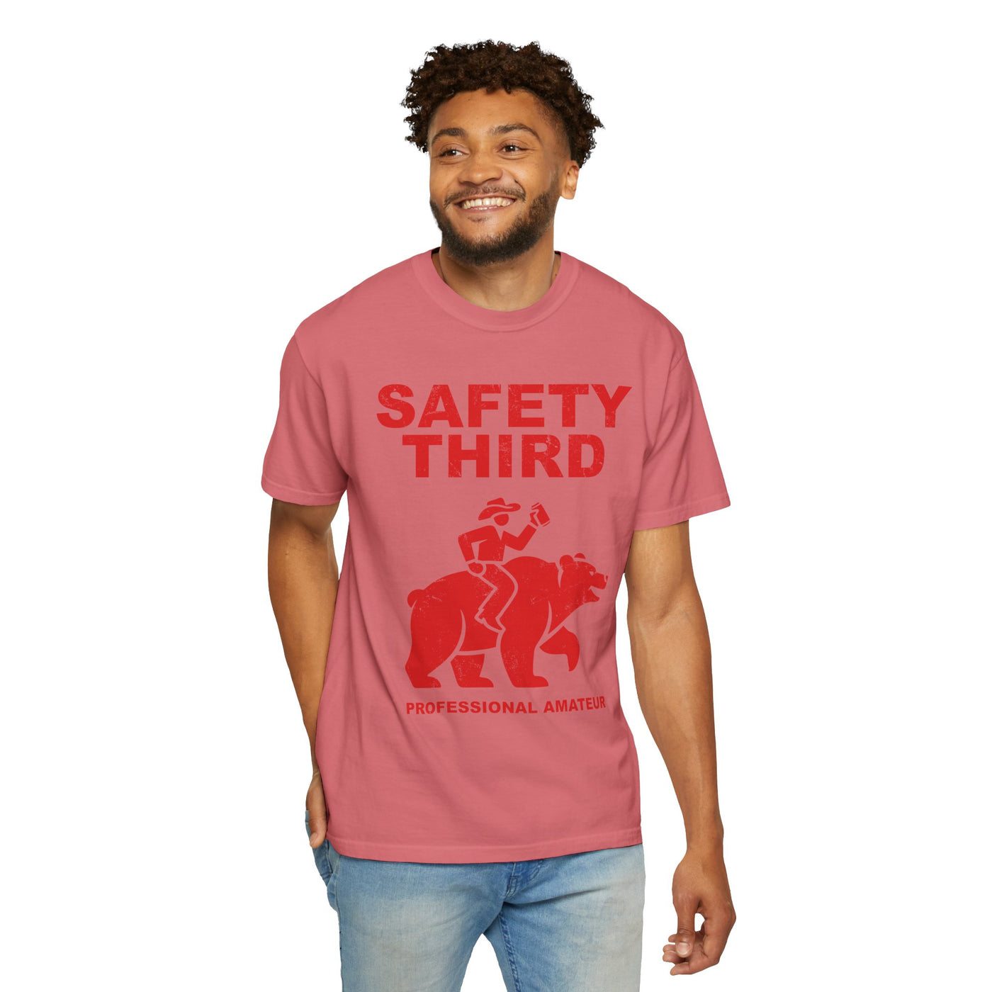 Comfort Colors Safety Third Shirt, Funny Blue Collar Worker Tee, Construction Humor Shirt, Tradesman Gift, Professional Amateur Graphic Tee