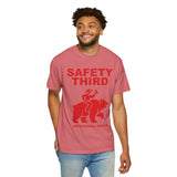 Comfort Colors Safety Third Shirt, Funny Blue Collar Worker Tee, Construction Humor Shirt, Tradesman Gift, Professional Amateur Graphic Tee