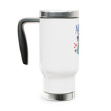 Patriotic Statue of Liberty Travel Mug, Stainless Steel Coffee Cup, Lady Liberty Gift for Women, 4th of July Gift, USA Drinkware