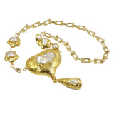 Royal style retro micro inlaid Baroque pearl natural freshwater pearl women's collarbone necklace