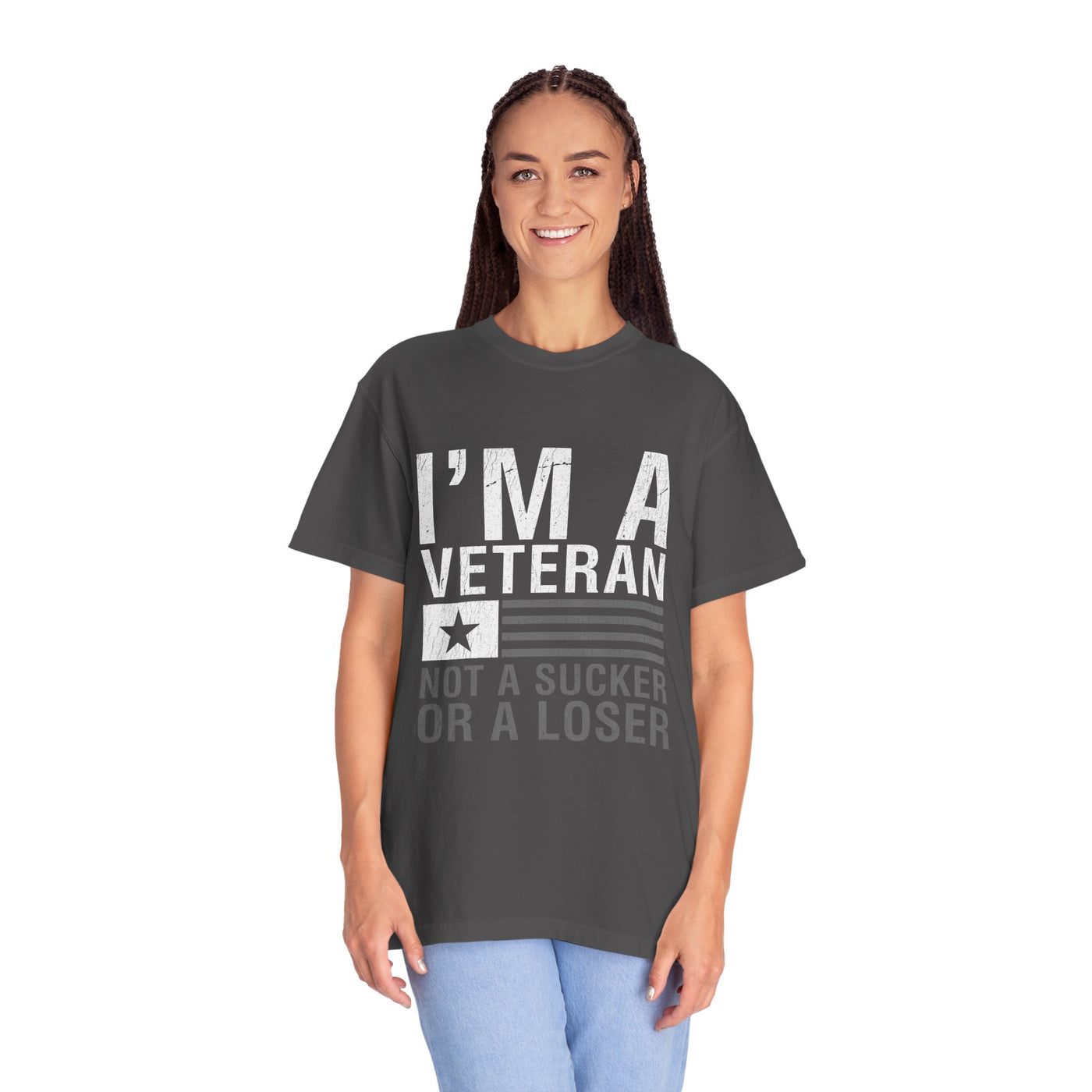 I'm a Veteran Not a Sucker or Loser Shirt, Bold Military T-Shirt, Patriotic Gift for Veteran, Veterans Day Tee, Retired Soldier Apparel