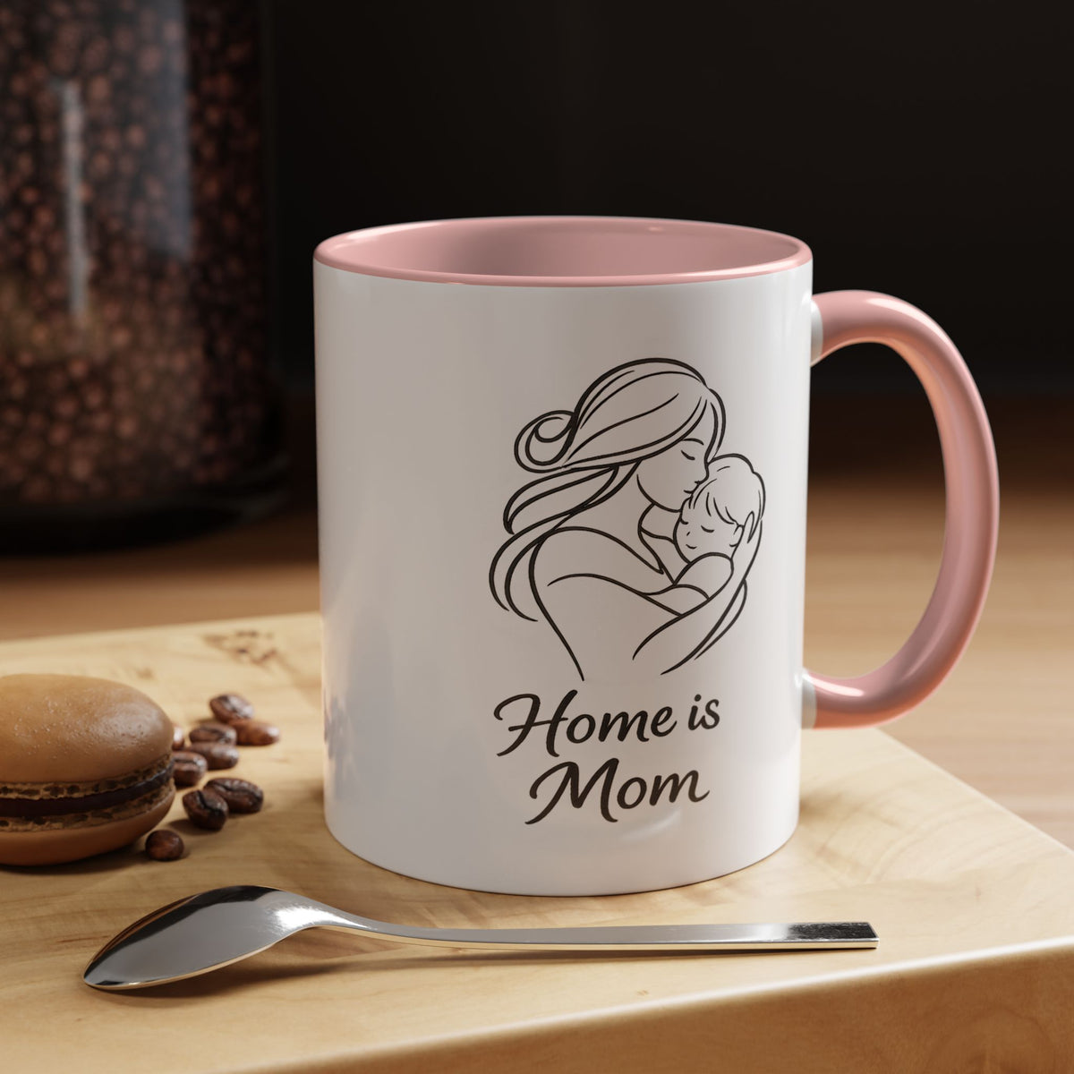 Home Is Mom Coffee Mug, Mother Daughter Gift Mug, Meaningful Mom Mug, Mother's Day Gift, Sentimental Gift for Mom, Mom Keepsake Cup