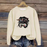 Printed pullover sweatshirt sweatshirt
