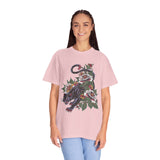Traditional Panther Graphic Shirt, Floral Tattoo T-Shirt for Men and Women, Old School Big Cat Tee, Alternative Art Gift for Tattoo Fans