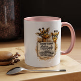 Funny Giraffe Coffee Mug, I Don't Have Attitude I Have A Personality You Can't Handle Mug, Sarcastic Animal Lover Gift