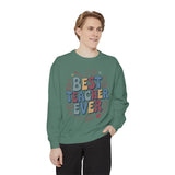 Best Teacher Ever Sweatshirt, Retro Educator Crewneck, Teacher Appreciation Gift, Back to School Outfit, Colorful School Staff Shirt