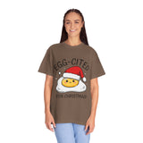 Egg-Cited for Christmas Shirt, Funny Fried Egg T-Shirt, Cute Food Pun Holiday Tee, Christmas Breakfast Gift for Brunch Lover or Cook