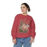 Woodland Deer Sweatshirt, Rustic Stag and Mountain Graphic, Gift for Wildlife Lovers and Hikers, Forest Inspired Cabin Weekend Clothing