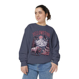 Yellowstone Wildlife Sweatshirt, Bison Wolf Eagle Mountain Crewneck, National Park Lover Gift, Western Nature Graphic Cozy Pullover