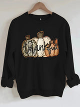 Thankful Pumpkins Sweatshirt, Fall Graphic Crewneck Pullover
