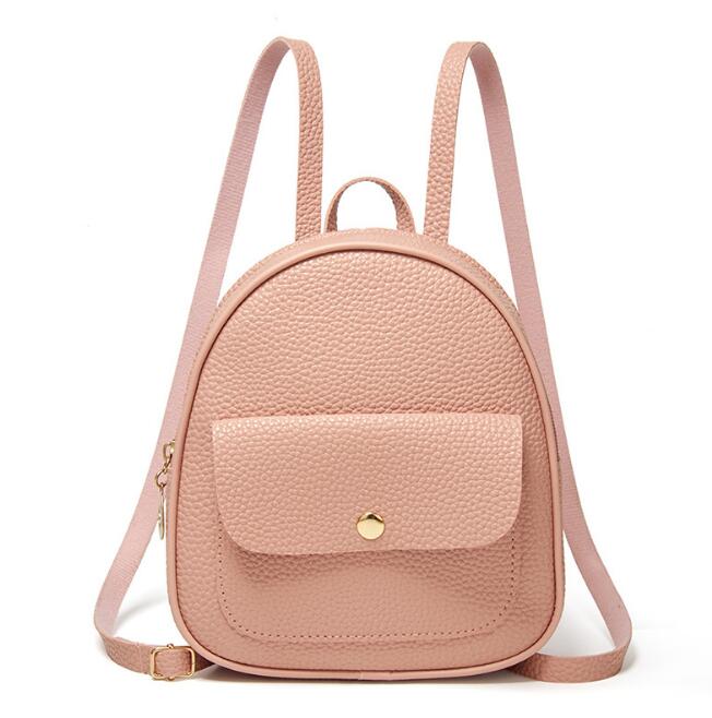 Fashion Women Shoulders Small Backpack Letter Purse Mobile Phone Simple Ladies Travel Bag Student School Backpacks