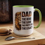 Dad Appreciation Coffee Mug, Dad The Hero The Guide The Protector Mug, Lion Dad Gift, Father's Day Coffee Cup, Gift for Dad
