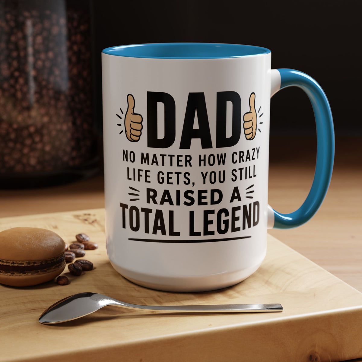 Funny Dad Coffee Mug, Dad Raised a Total Legend Mug, Father's Day Gift for Dad, Cool Dad Coffee Cup, Birthday Gift for Father