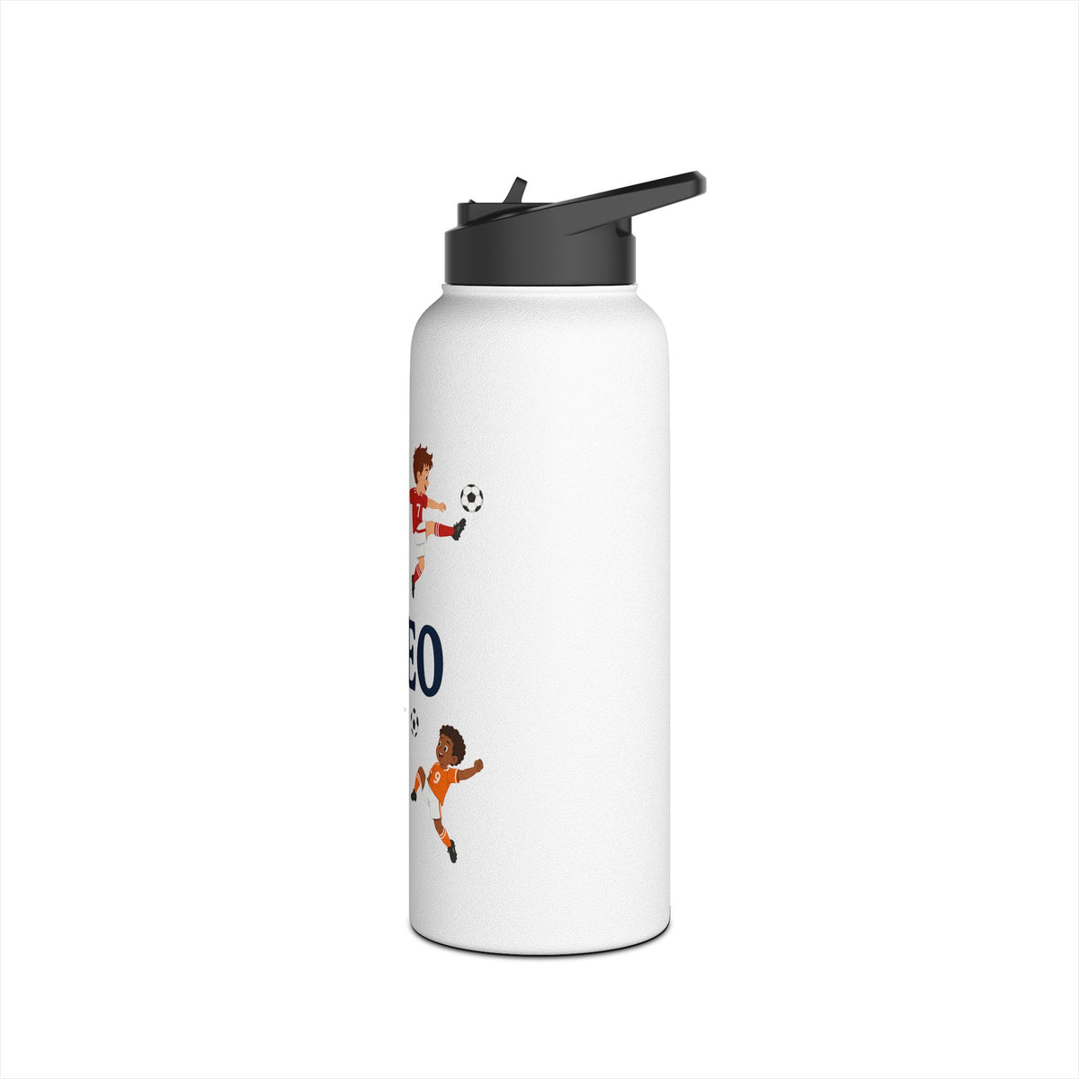 Personalized Soccer Kids Water Bottle, Custom Name Sports Water Bottle for Boys, Soccer Player Water Bottle, Back to School Gift