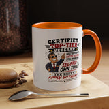 Funny Veteran Coffee Mug, Certified Top Tier Veteran Cup, Military Retirement Gift for Him, Veterans Day Birthday Present, Veteran Humor