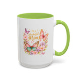 To My Wonderful Mum Butterfly Mug, Floral Mom Coffee Mug, Mother's Day Gift for Mum, Butterfly Coffee Cup, Mom Appreciation Gift