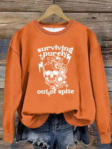 Printed pullover sweatshirt sweatshirt
