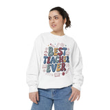 Best Teacher Ever Sweatshirt, Retro Educator Crewneck, Teacher Appreciation Gift, Back to School Outfit, Colorful School Staff Shirt