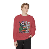 Spooky Christmas Sweatshirt, Halloween Holiday Mashup Crewneck, Witch Vampire Mummy Skeleton Pullover, Gothic Xmas Gift for Horror Fan