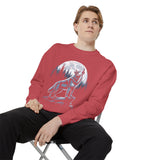 Howling Wolf Moon Sweatshirt, Mountain Forest Crewneck, Wildlife Lover Gift, Rustic Wilderness Graphic Cozy Outdoor Pullover Unisex Top