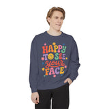 Happy to See Your Face Sweatshirt, Colorful Teacher Crewneck, Retro Classroom Shirt, Back to School Outfit, Educator Appreciation Gift