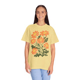 Orange Daisy Graphic Shirt, Retro Floral T-Shirt for Flower Lovers, Groovy Botanical Tee, Cheerful Garden Gift for Women and Gardeners