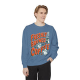 Coffee Lover Halloween Sweatshirt, Freshly Brewed Coffee Ghost Pullover, Cute Spooky Season Gift for Barista and Caffeine Fan, Gift for Her