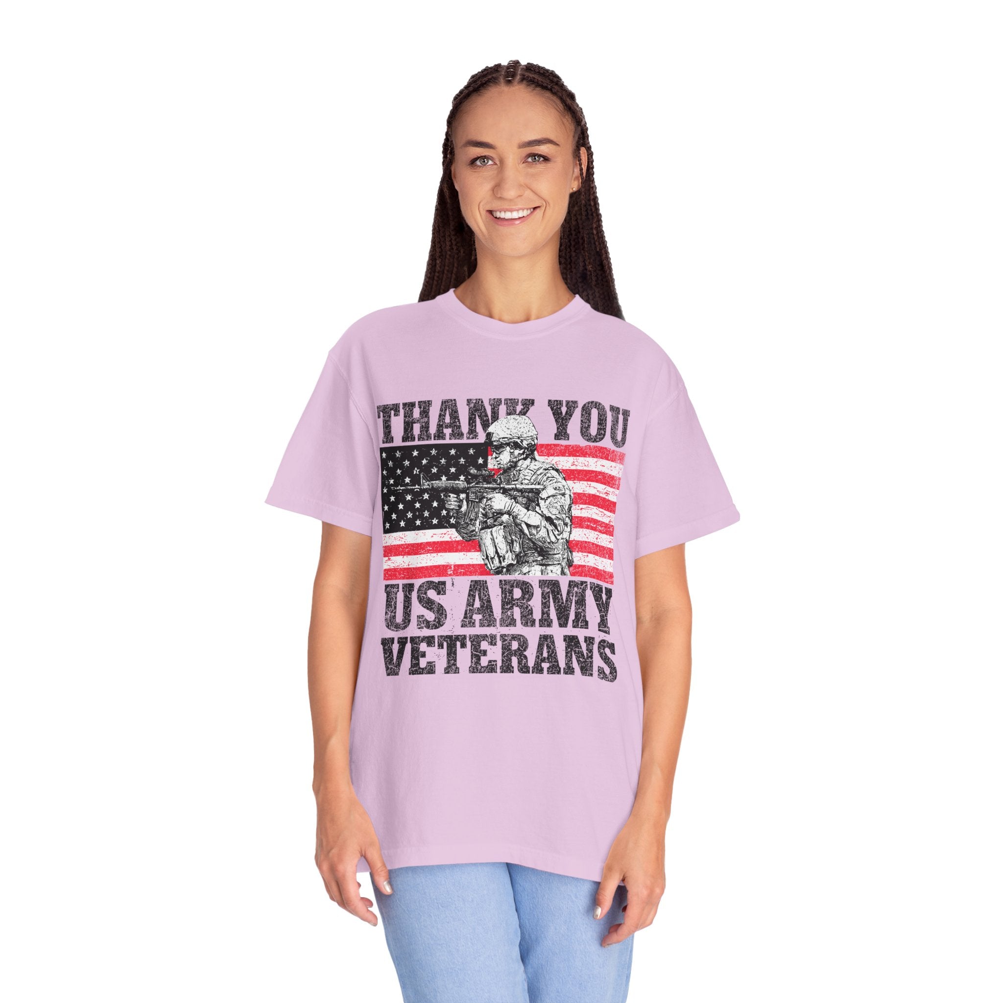 Thank You US Army Veterans Shirt, Patriotic Soldier T-Shirt, Military Appreciation Gift, American Flag Tee for Veterans Day or Retirement