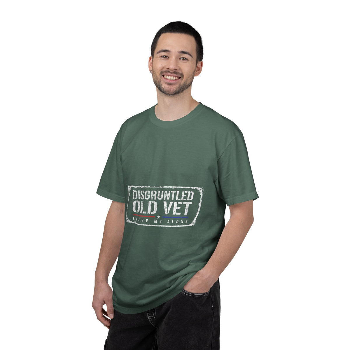 Disgruntled Old Vet Shirt, Leave Me Alone Veteran T-Shirt, Funny Military Gift for Retired Soldier, Sarcastic Veterans Day Tee for Grandpa