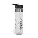 Personalized Parenting Transparent Water Bottle, Mom Gift for Busy Parents, Inspirational Drink Bottle for Moms, Everyday Hydration Gift
