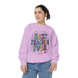 Best Teacher Ever Sweatshirt, Retro Educator Crewneck, Teacher Appreciation Gift, Back to School Outfit, Colorful School Staff Shirt