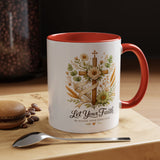 Christian Faith Inspirational Mug, Let Your Faith Be Bigger Than Your Fear Coffee Mug, Religious Gift for Women, Prayer Mug