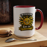 Funny Ray of Sunshine Mug, Sarcastic Sunshine Coffee Cup, Grumpy Personality Gift, Funny Coworker Mug, Humor Coffee Lover Gift