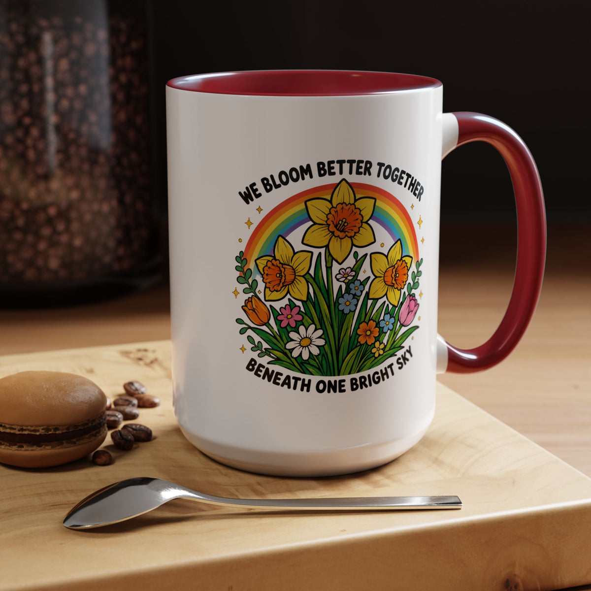We Bloom Better Together Mug, Teacher Appreciation Gift, Inspirational Flower Coffee Mug, Classroom Teacher Gift, Thank You Teacher Cup