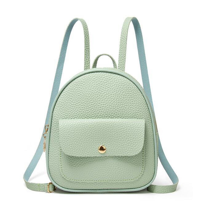 Fashion Women Shoulders Small Backpack Letter Purse Mobile Phone Simple Ladies Travel Bag Student School Backpacks