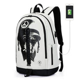 New school season backpack new large zipper Harajuku schoolbag Oxford cloth backpack