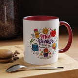Personalized Teacher Mug with Name, Thank You Coffee Cup from Students, End of School Appreciation Gift, Colorful Classroom Keepsake