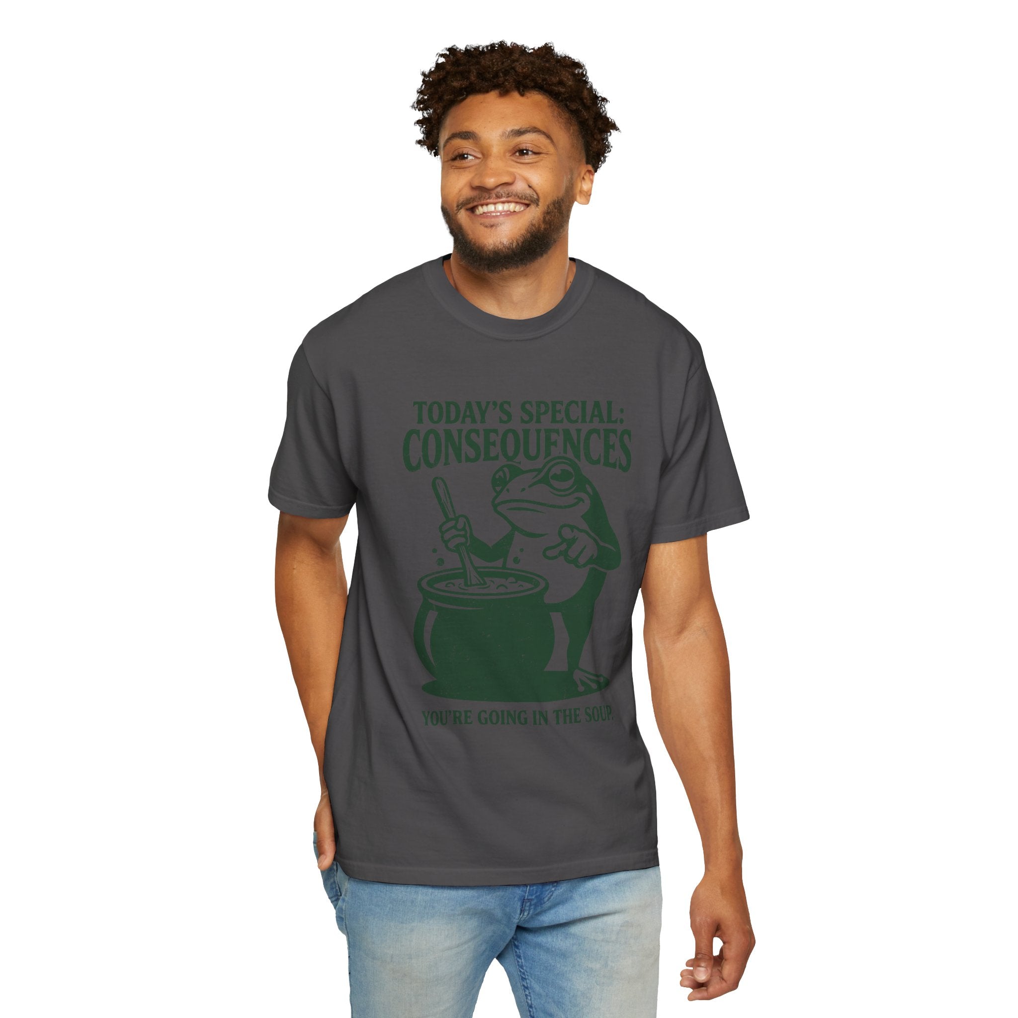 Funny Frog Consequences Shirt Comfort Colors Tee, Today's Special Consequences Teacher Shirt, Classroom Humor Gift, Retro Frog Graphic Tee