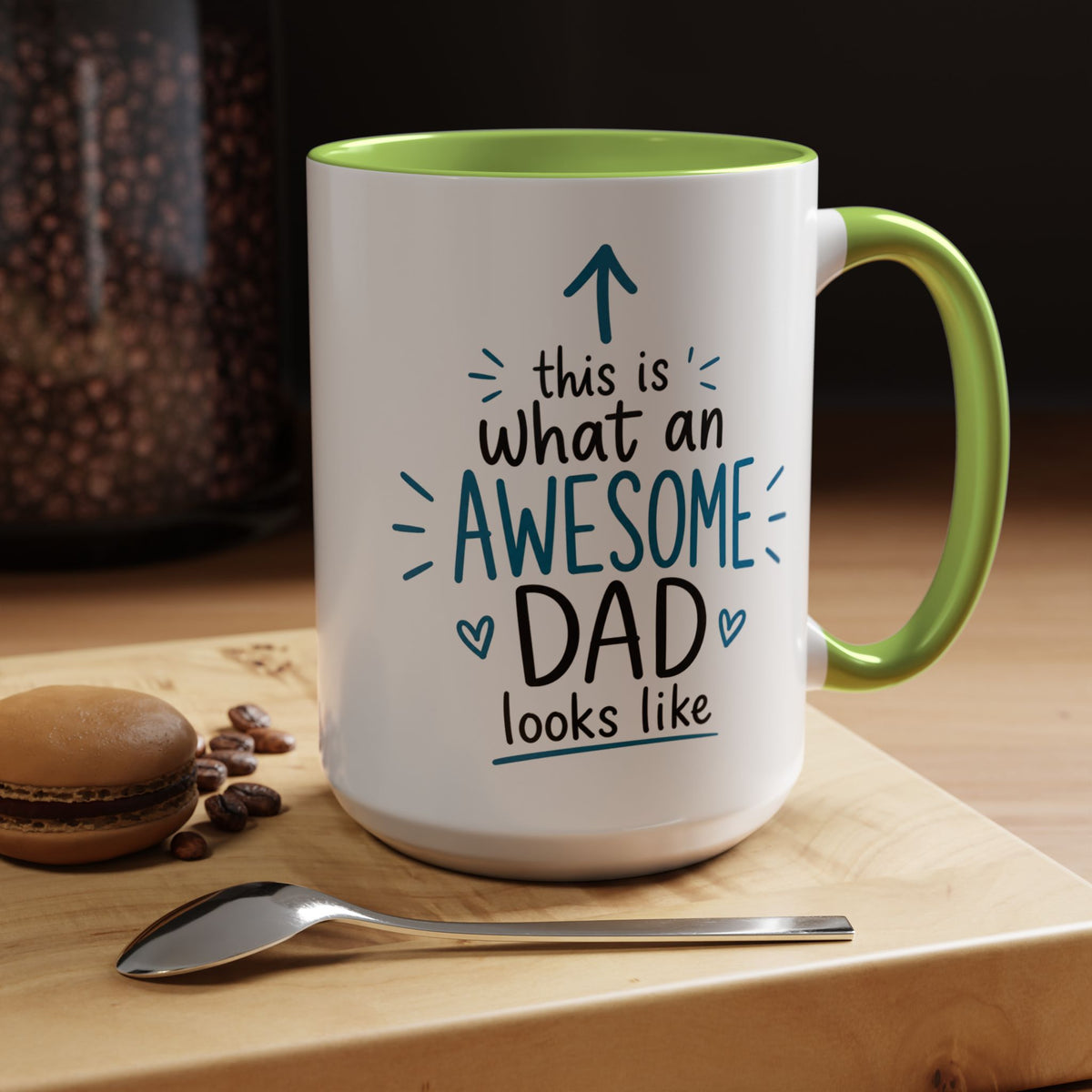 This Is What An Awesome Dad Looks Like Coffee Mug, Father's Day Gift from Daughter or Son, Funny Papa Birthday Ceramic Tea Cup