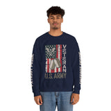US Army Sweatshirt, Vintage Military Pullover, American Flag Army Top, Veteran Gift, Patriotic Military Clothing, Army Family Gift