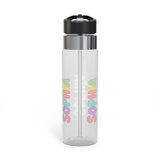 Personalized Transparent Water Bottle for Girls, Cute Name Drink Bottle, Colorful School Water Bottle, Back to School Gift