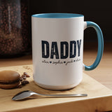 Personalized Daddy Coffee Mug with Kids Names, Custom Dad Mug Gift from Children, Father's Day Coffee Cup, Birthday Gift for Daddy