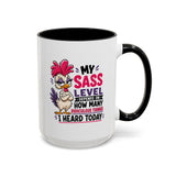 Funny Sass Mug, Sarcastic Chicken Coffee Cup, Ridiculous Things Quote Gift for Coworker, Best Friend Birthday Gift, Sassy Office Humor